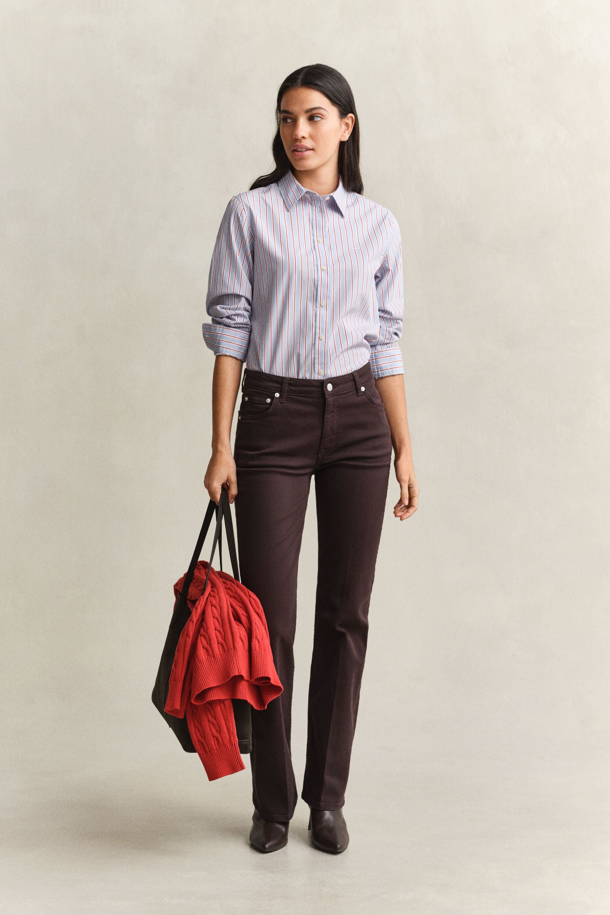 Regular Fit Classic gestreept overhemd van poplin