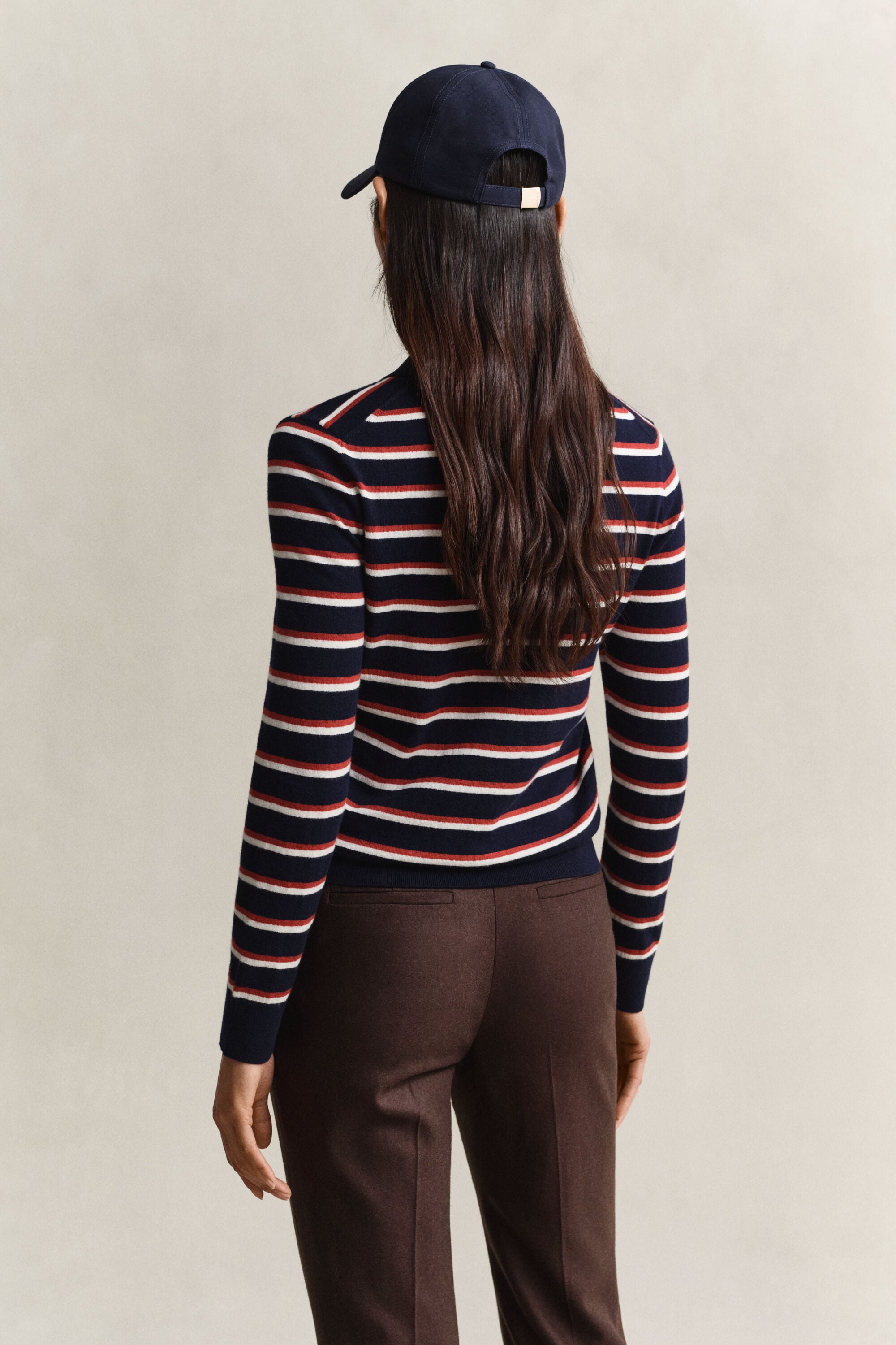 Pull en maille fine à rayures