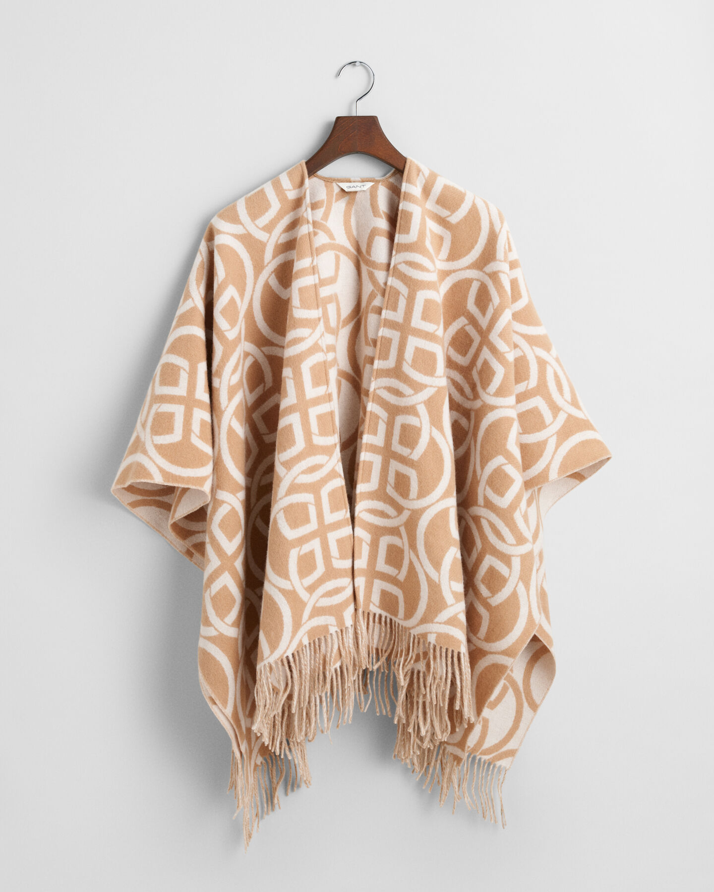 G Patterned wollen poncho