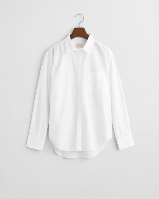 Chemise coupe décontractée en popeline classique