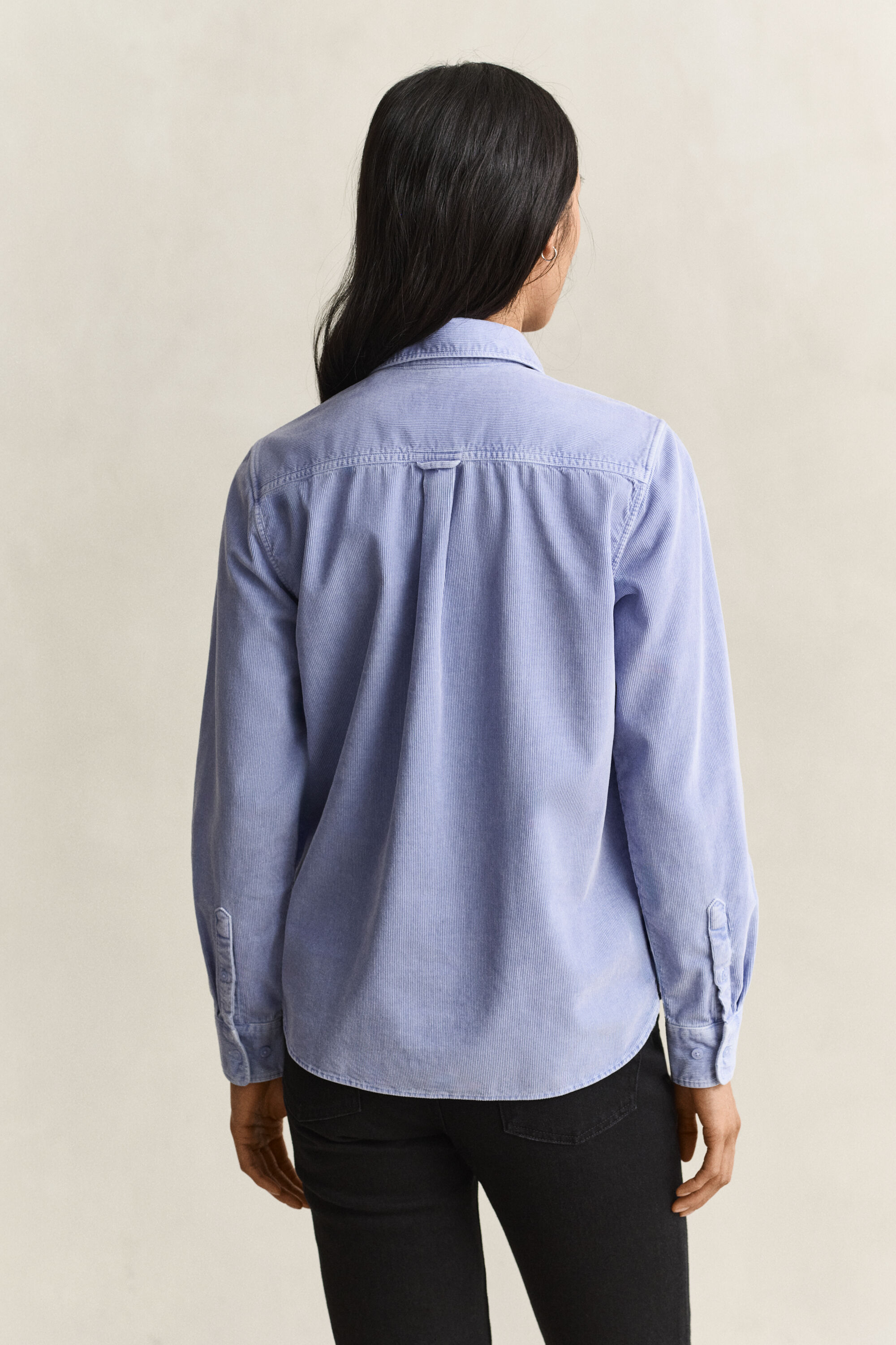 Chemise regular en velours côtelé