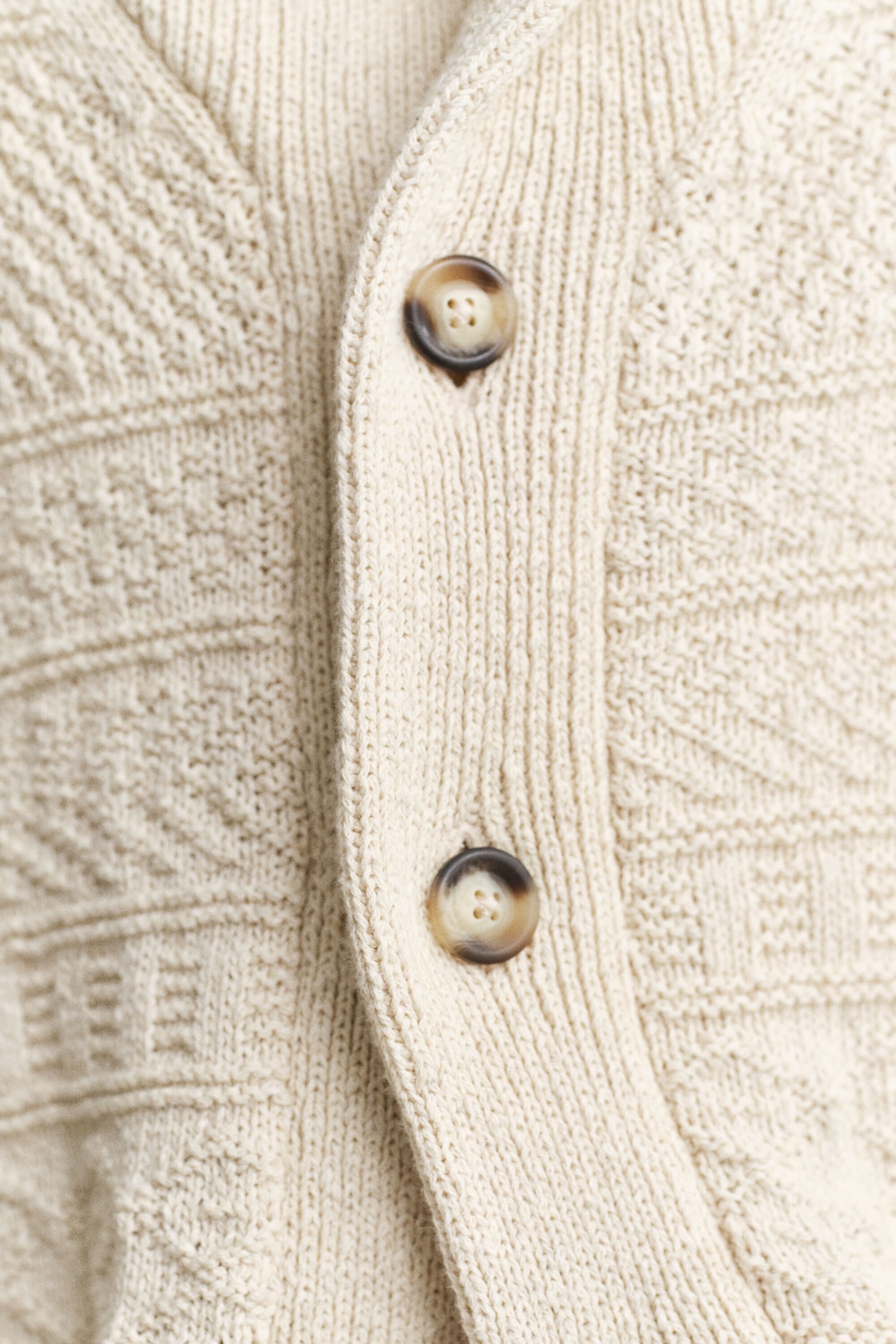 Cardigan en coton mélangé texturé