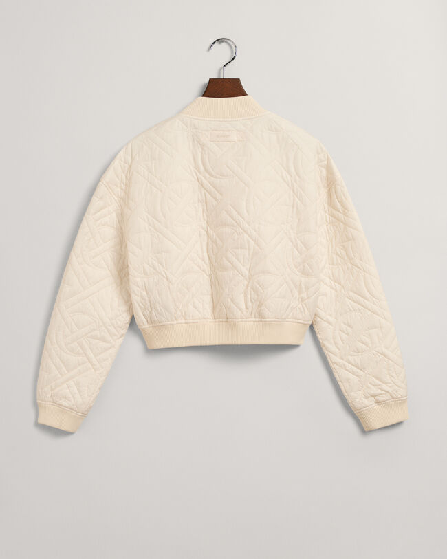 Teen Girls Cropped Monogram bomberjack