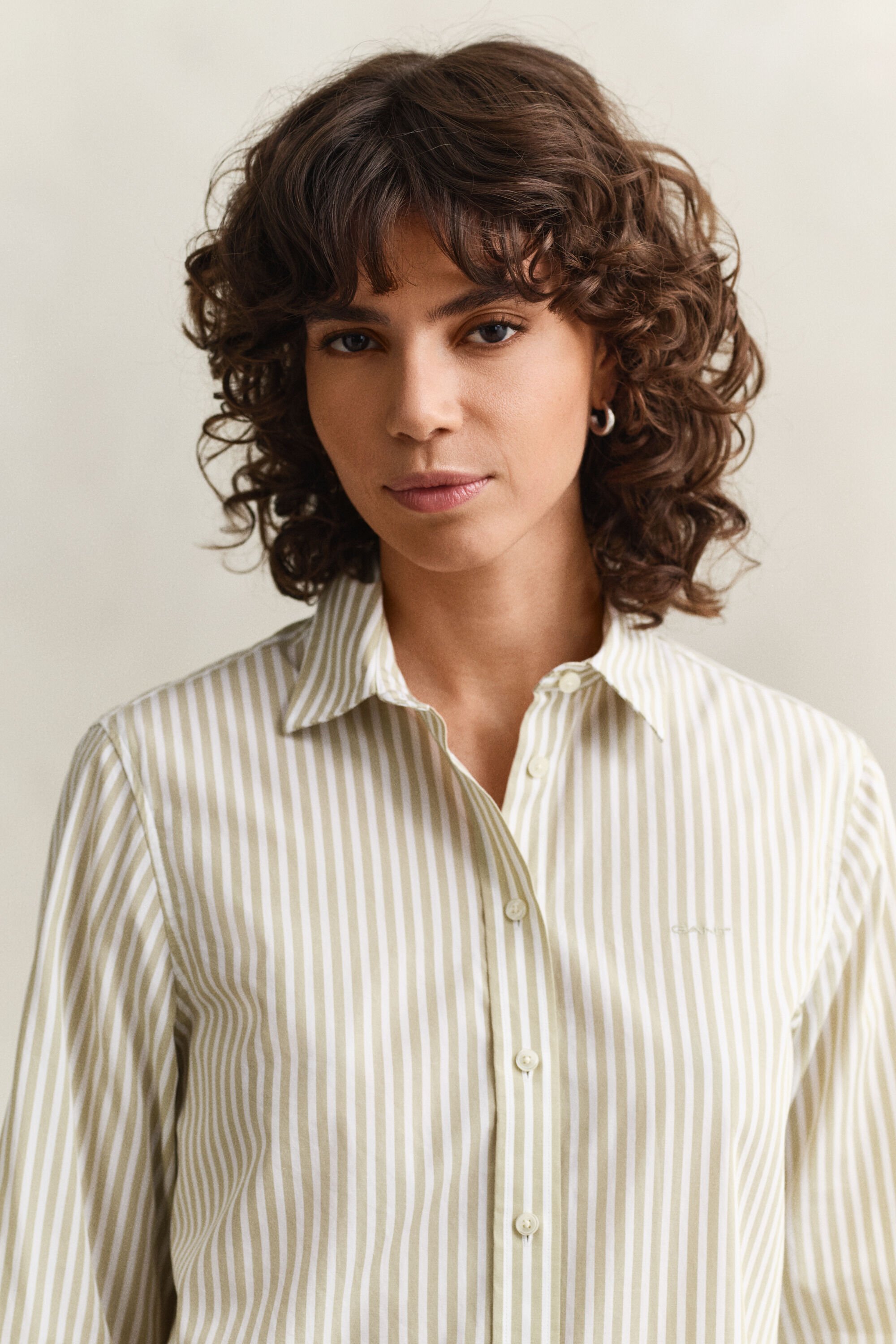 Chemise coupe regular en popeline à rayures classique