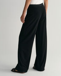 Jersey broek met wijde pijp