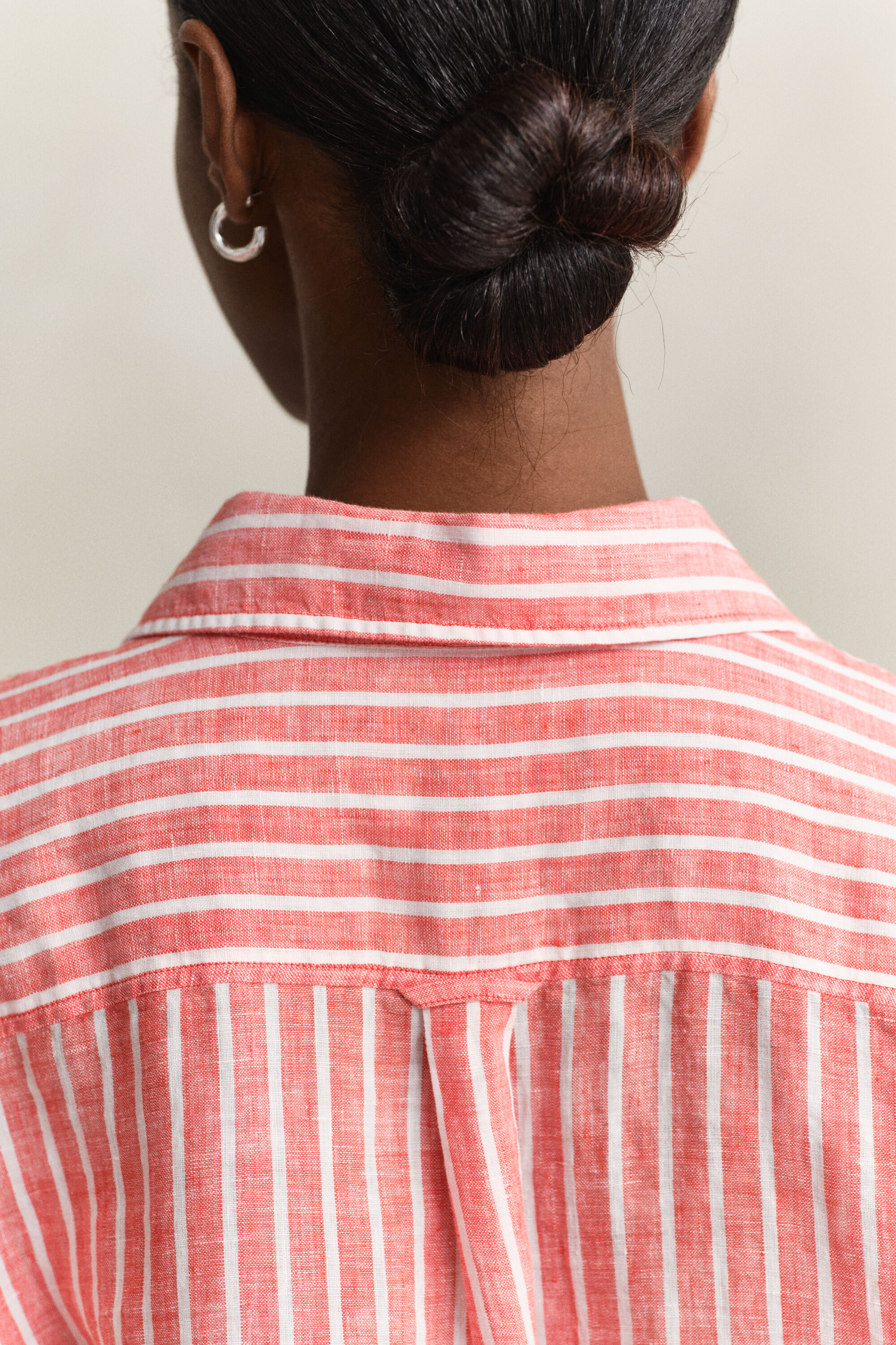 Chemise relaxed fit en lin à rayures