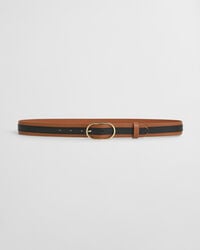 Ceinture en cuir à rayures