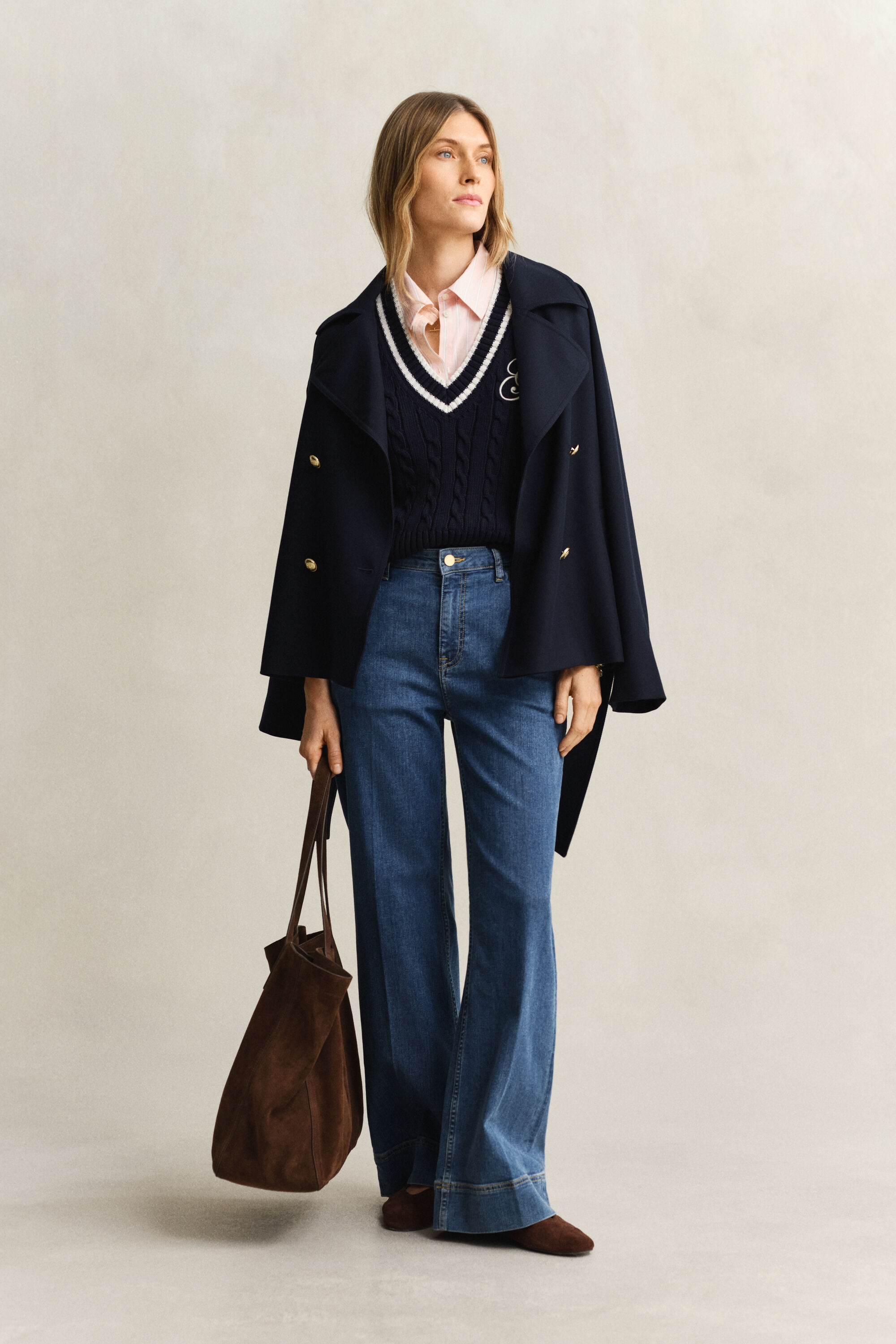 Pull sans manches en maille torsadée de coton