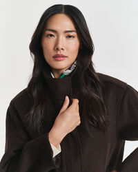 Veste courte zippée en laine