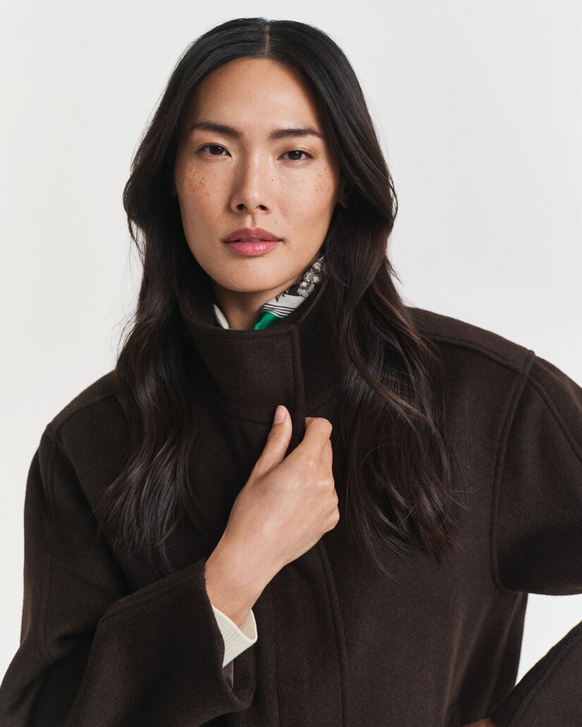 Kort wollen jack met rits