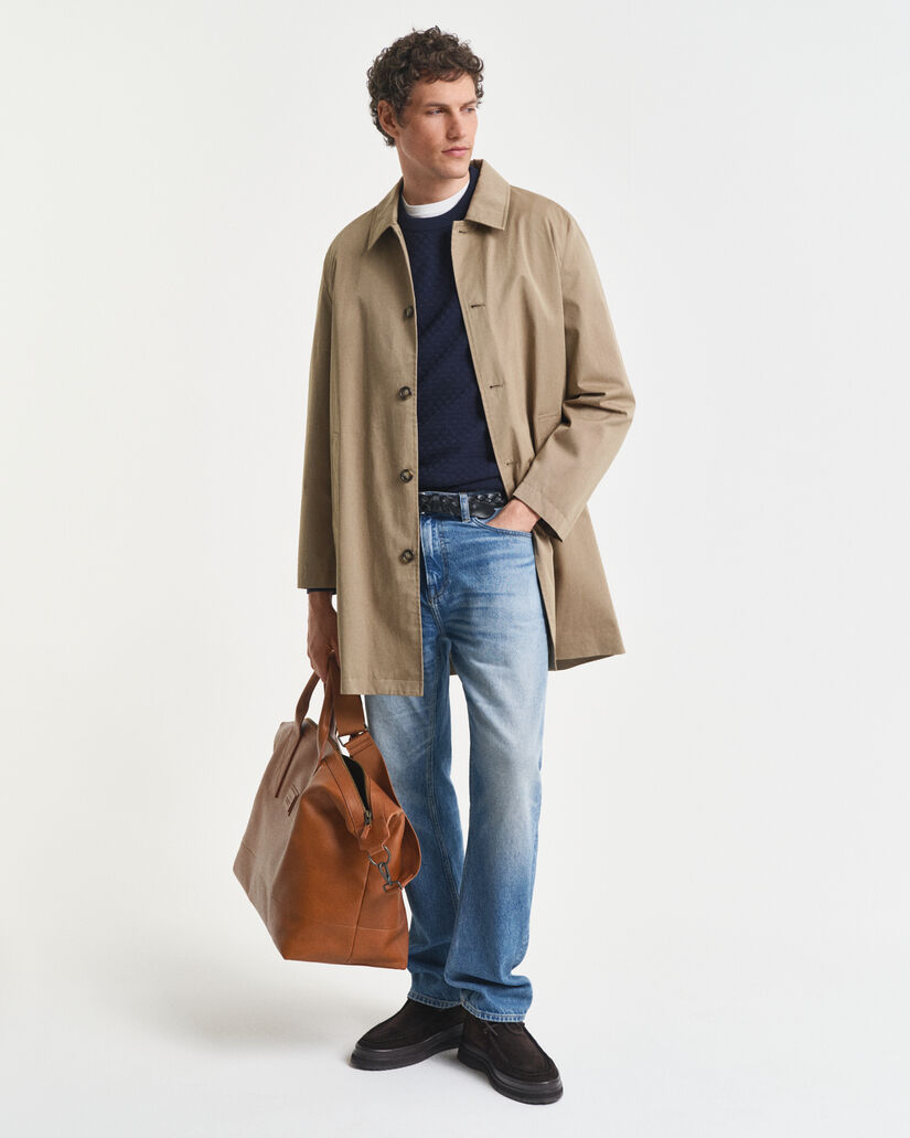 Pull col rond micro texturé