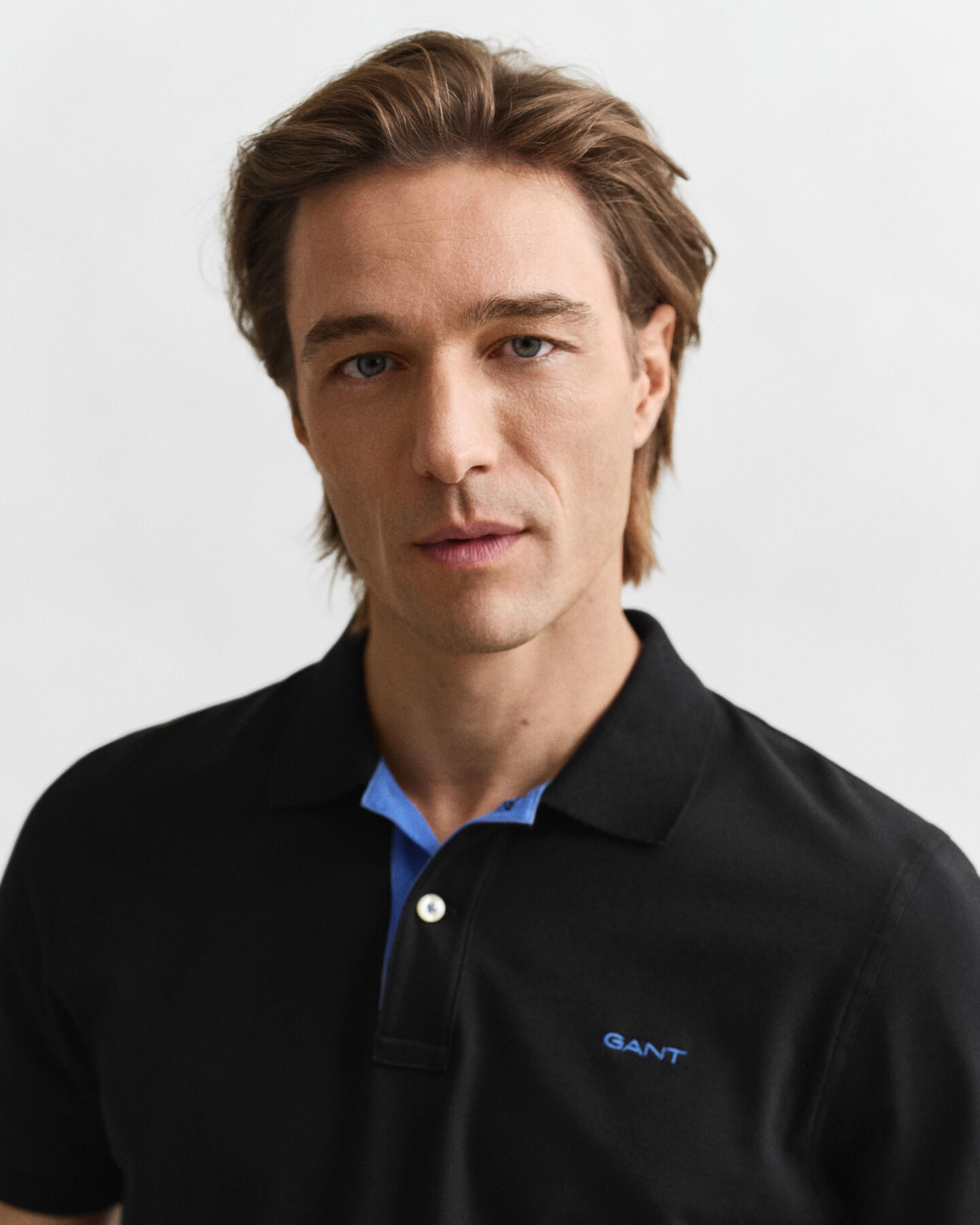 Piqué poloshirt met contrasterend detail
