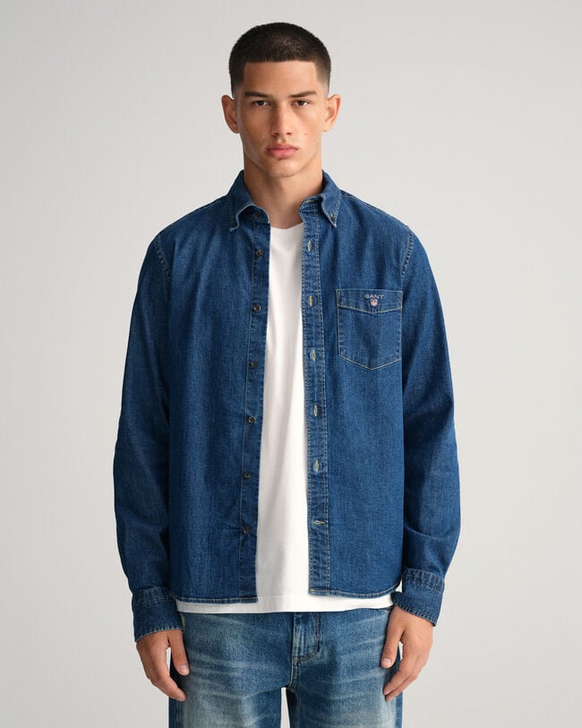 Chemise slim fit en denim