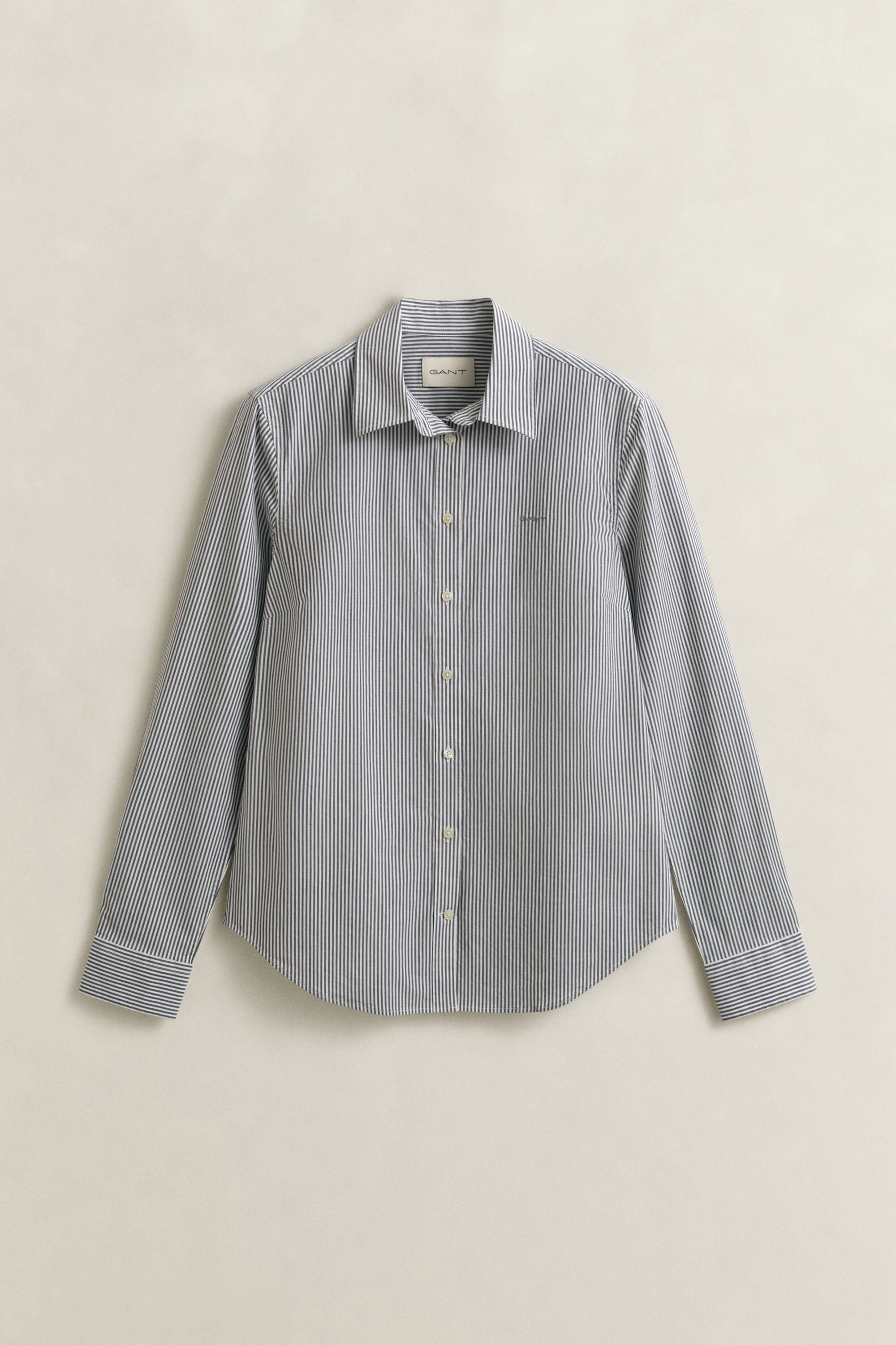 Slim Fit poplin overhemd met strepen