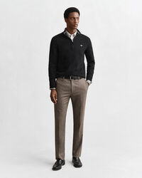 Pull à demi-zip en coton classique