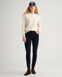 Farla Slim Fit cropped jeans van corduroy