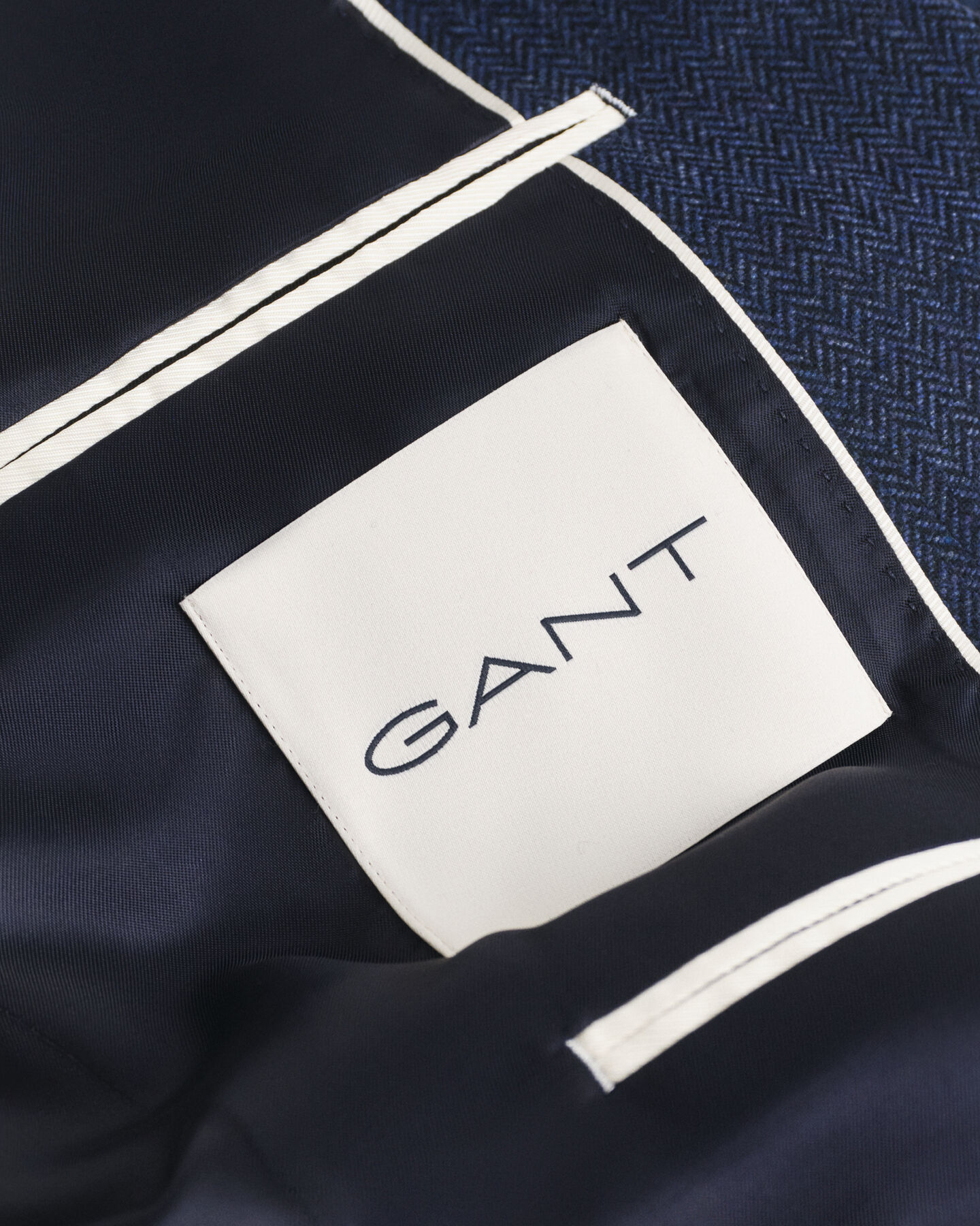 Slim Fit flanellen kostuumjasje met visgraatmotief