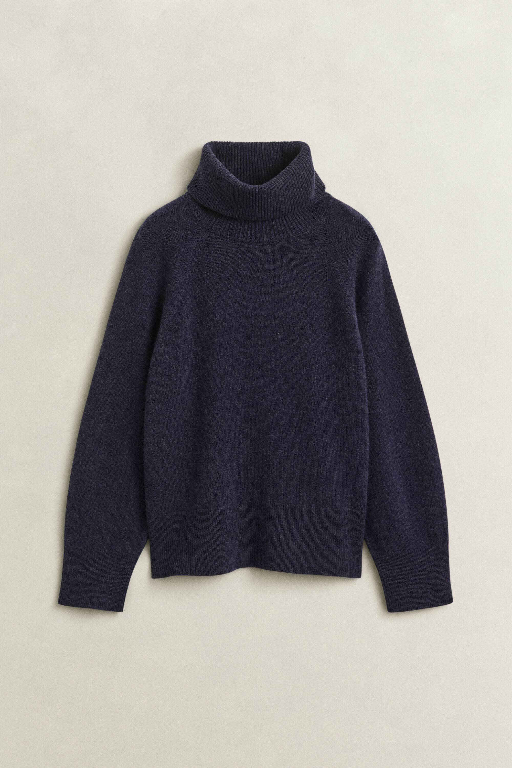 Pull col roulé en laine et cachemire