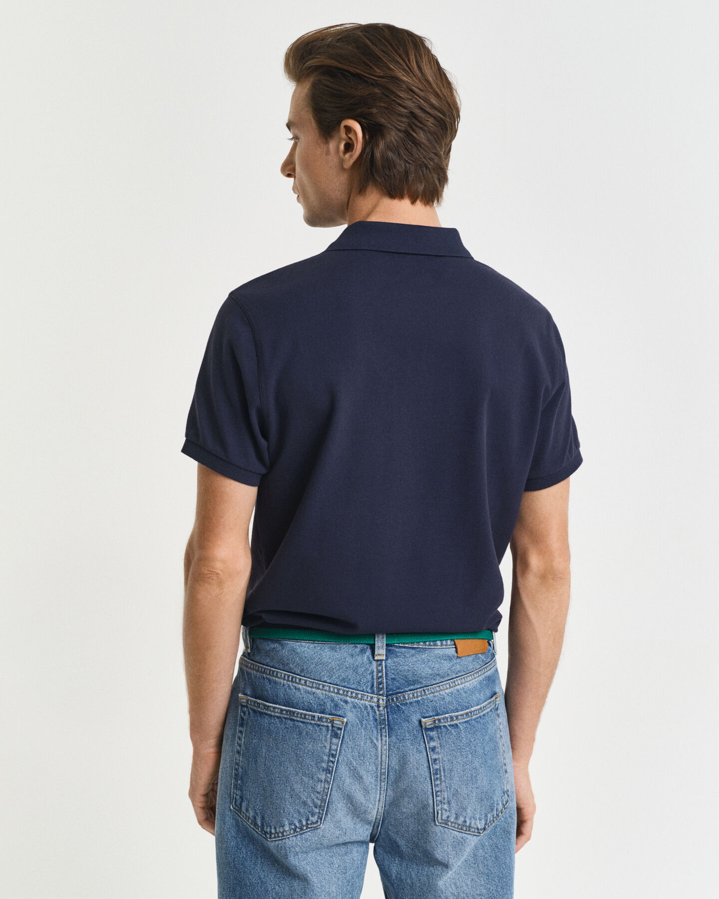 Slim Fit Shield piqué poloshirt