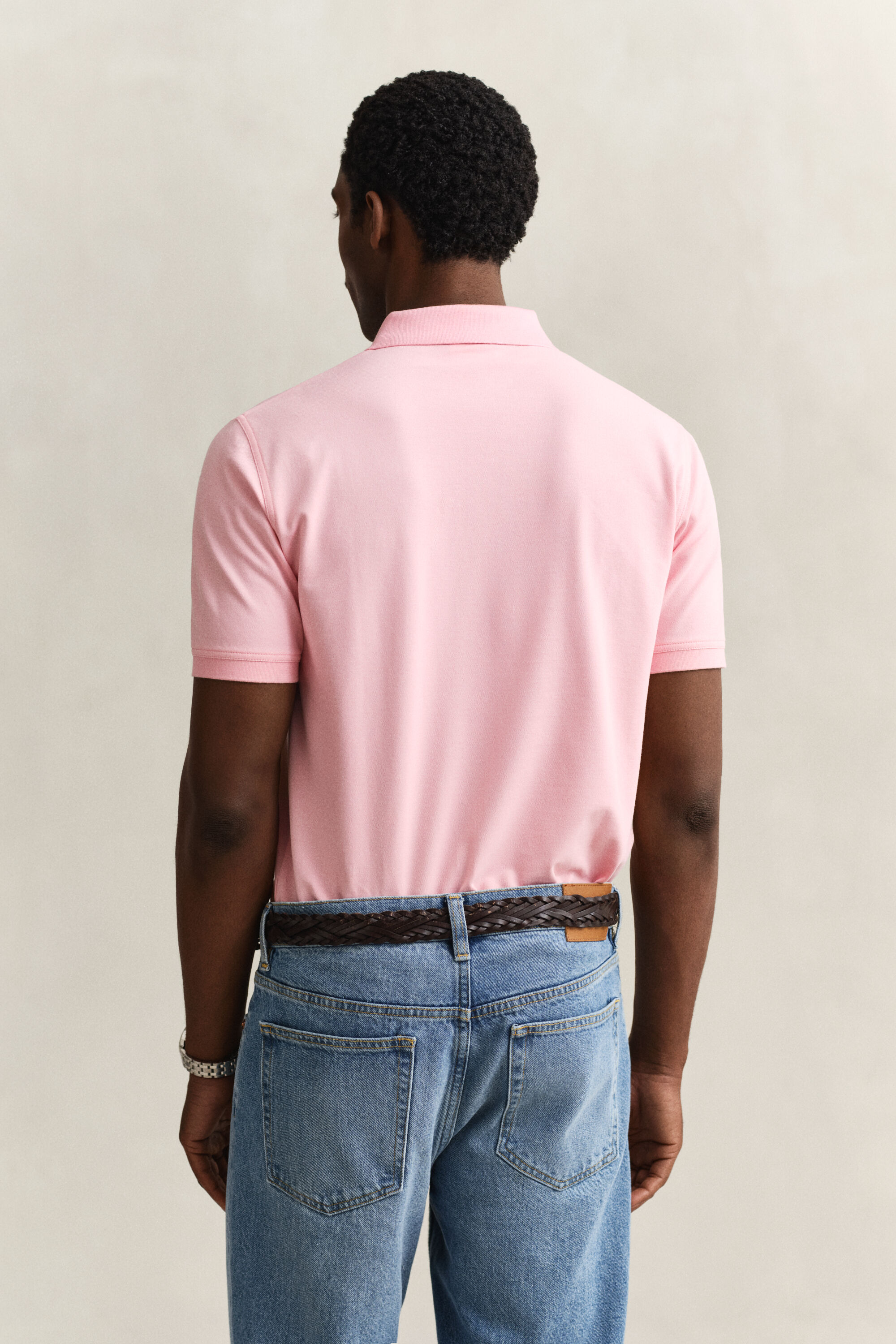 Polo en coton piqué contrastant