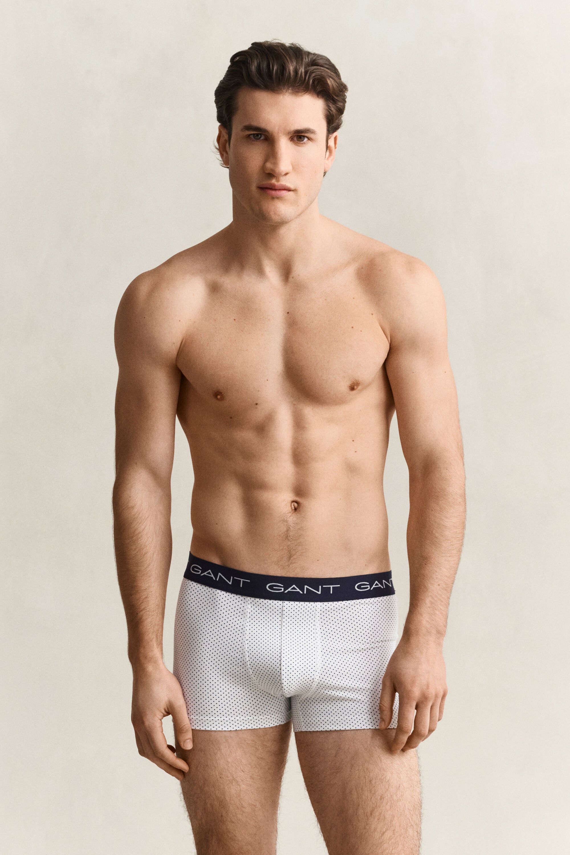 Set van drie boxershorts met stippen
