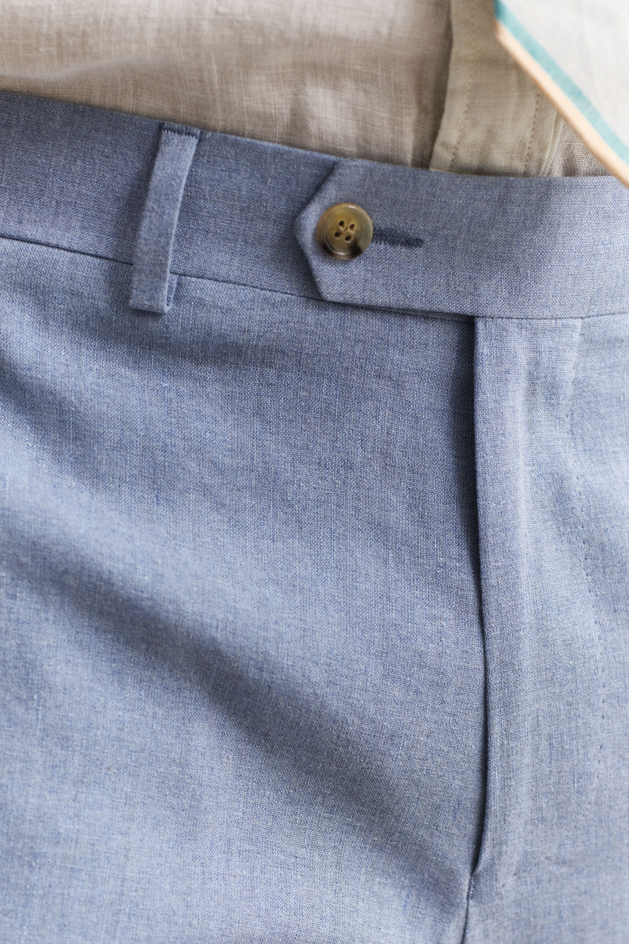 Kostuumbroek van linnenmix