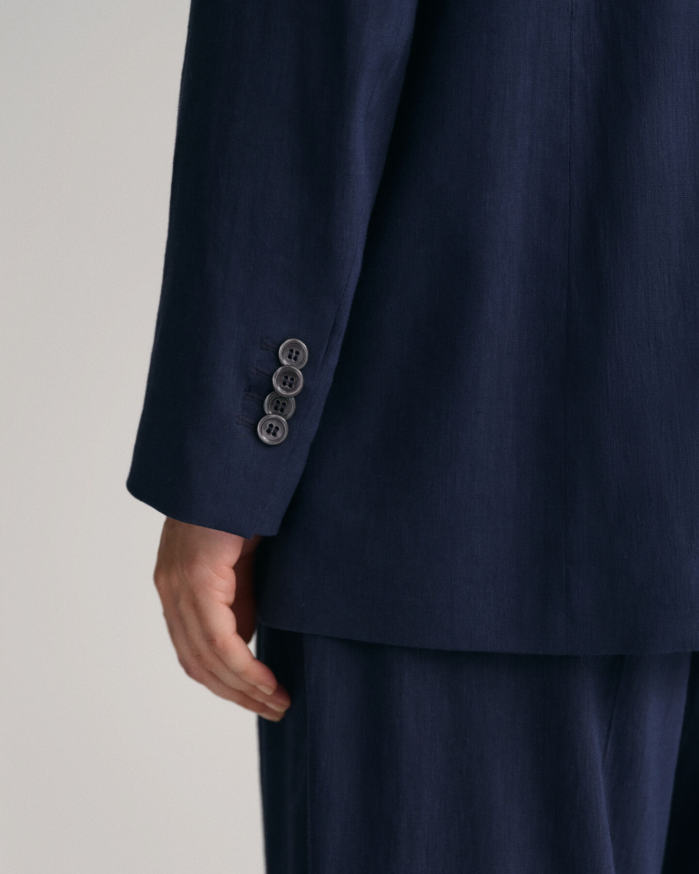 Veste blazer en lin stretch regular fit