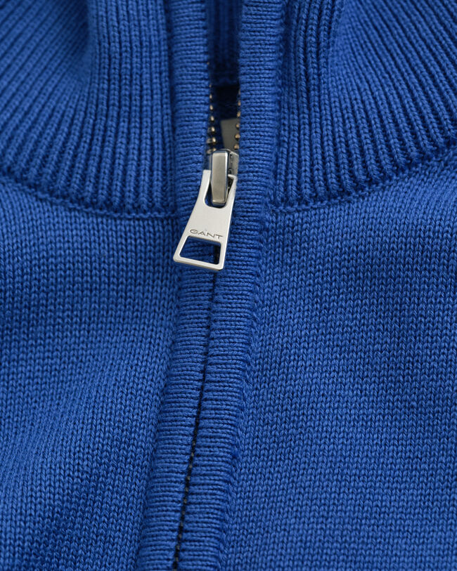 Cardigan zippé en coton décontracté