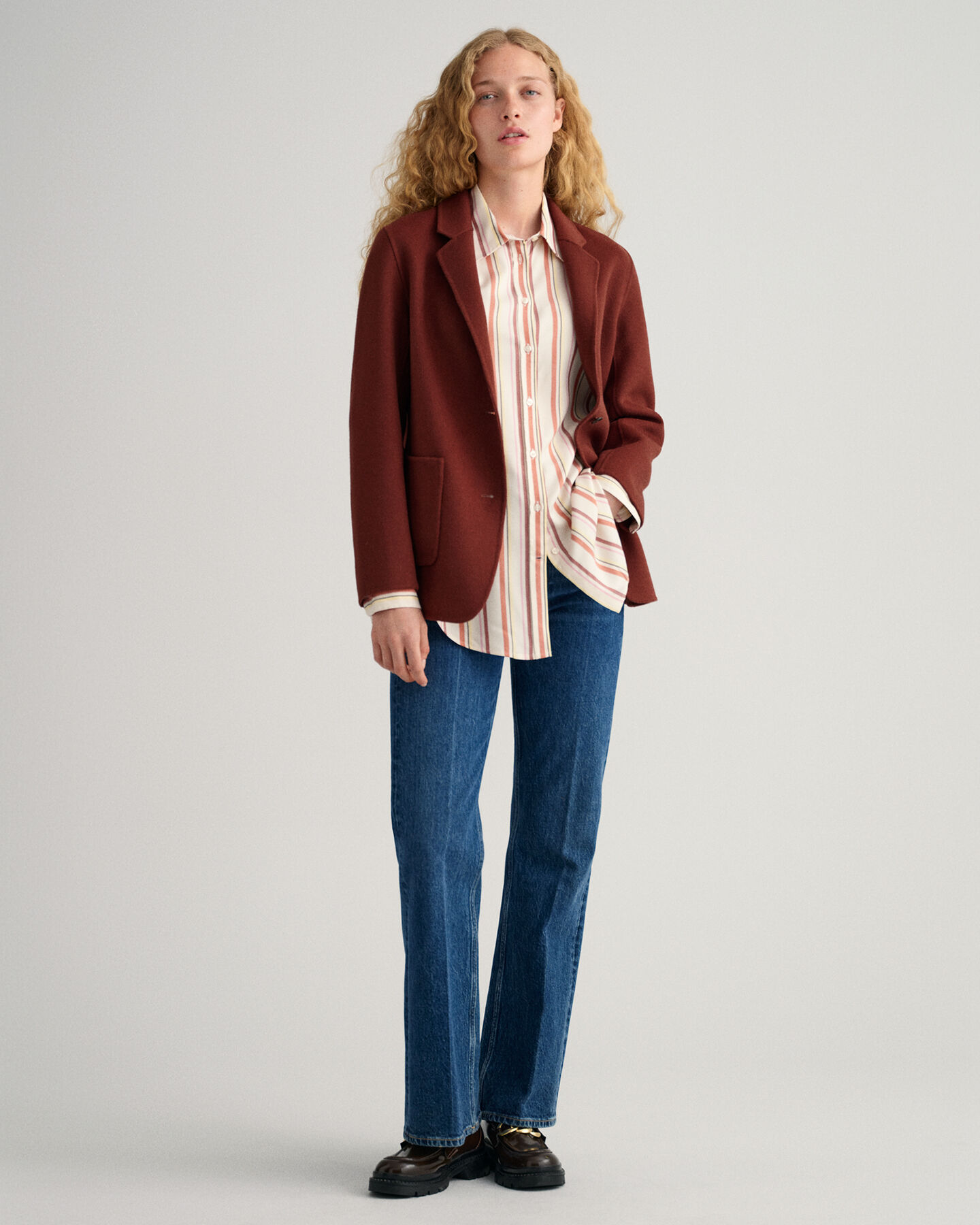 Chemise relaxed fit à rayures variées