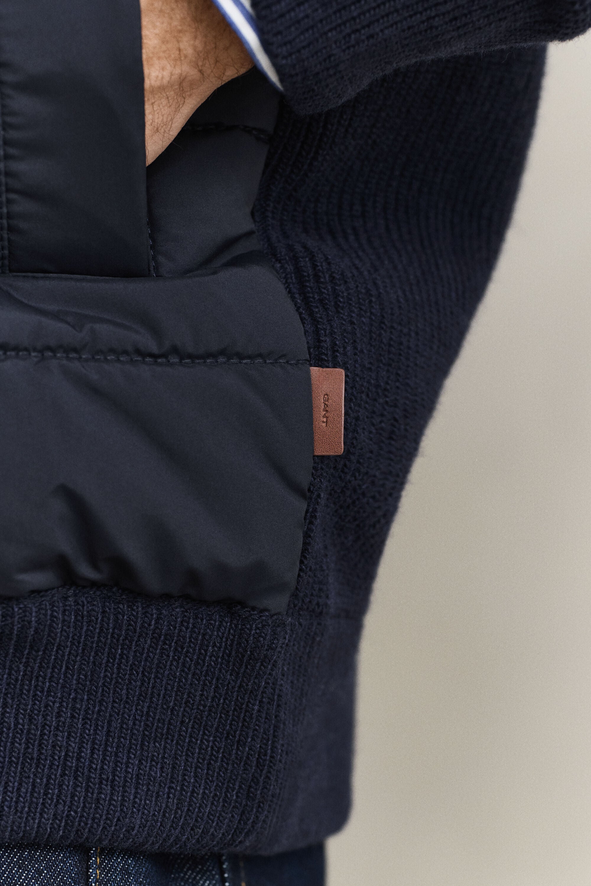 Hybride vest met ritssluiting