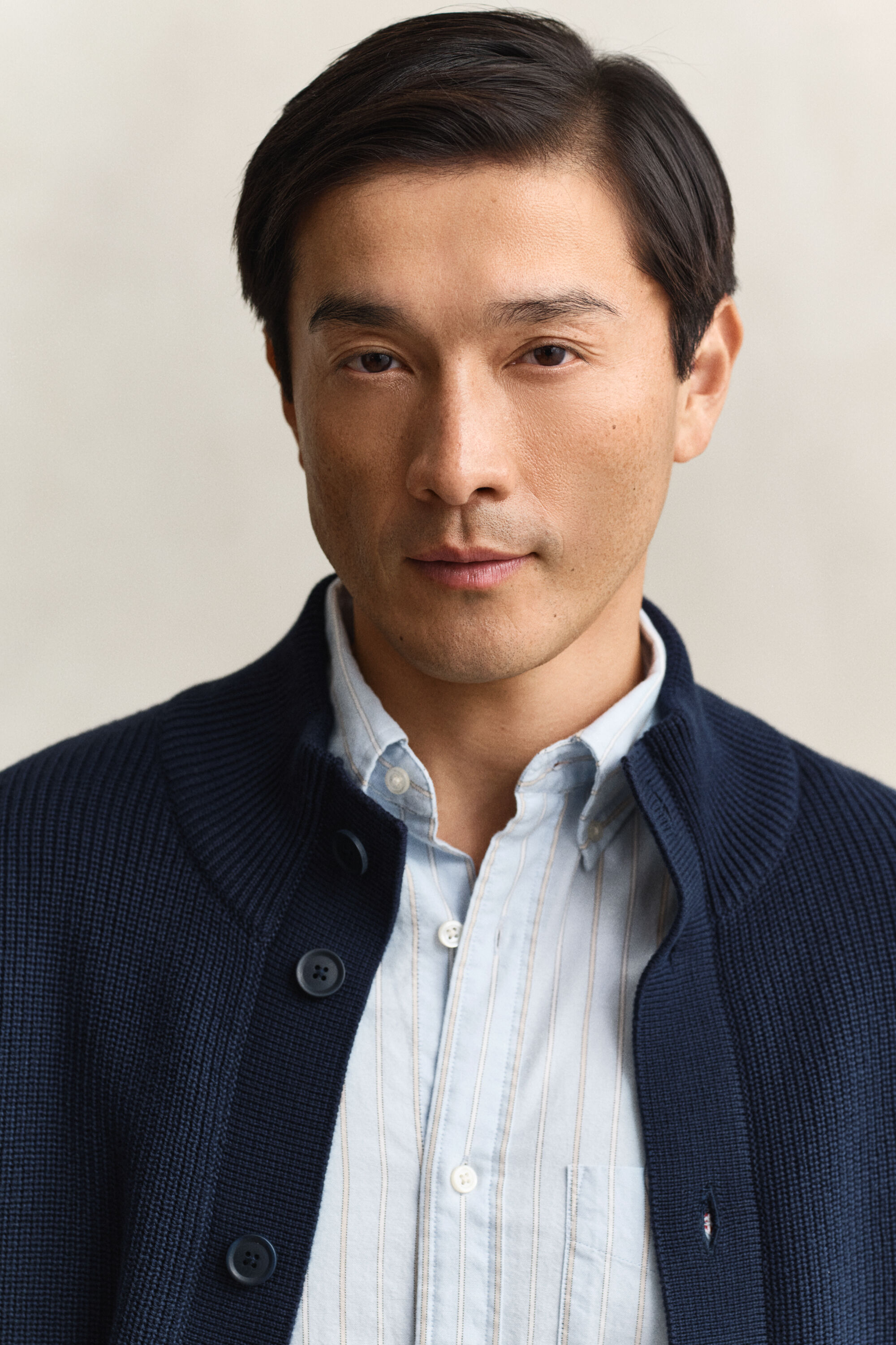 Geribd vest met knopen