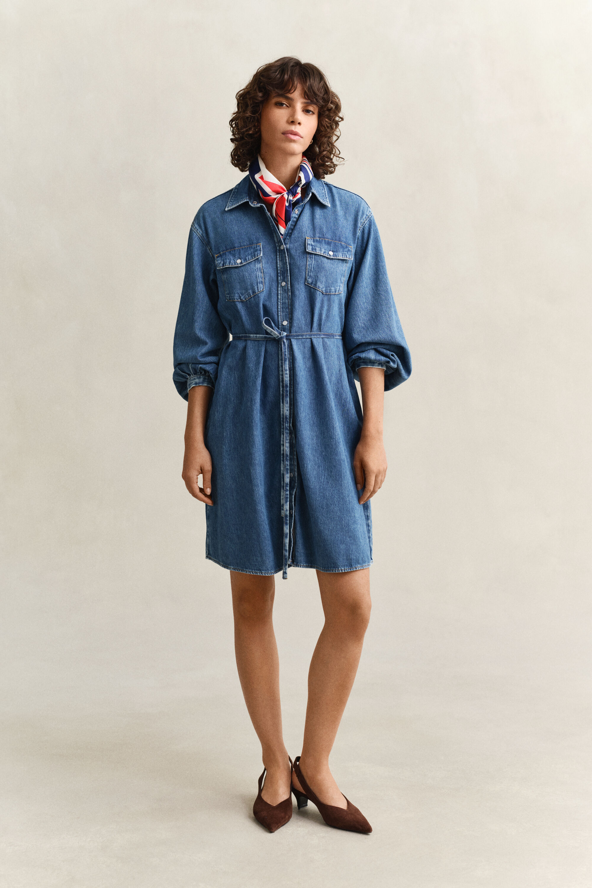 Robe-chemise en denim