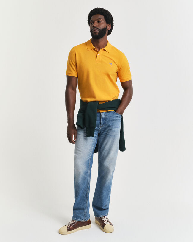 Regular Fit Shield piqué poloshirt