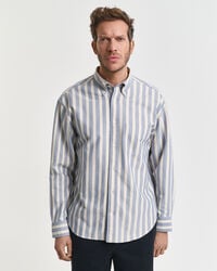Chemise coupe décontractée en coton Oxford à rayures Heritage