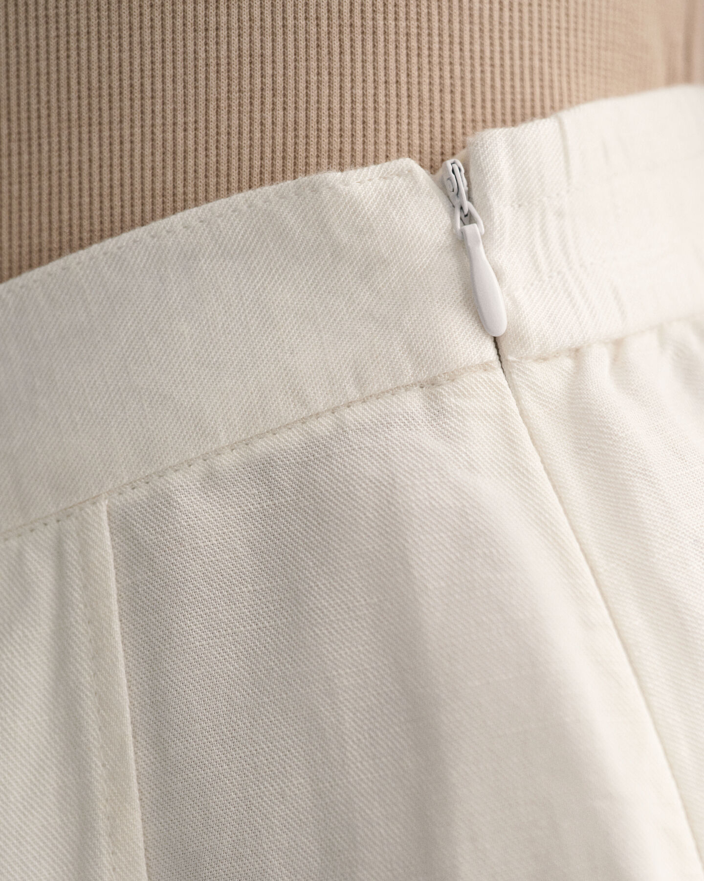 Halflange rok van linnen en viscose