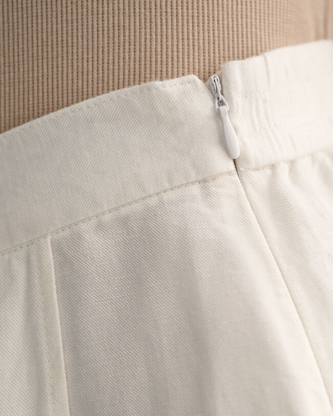 Halflange rok van linnen en viscose