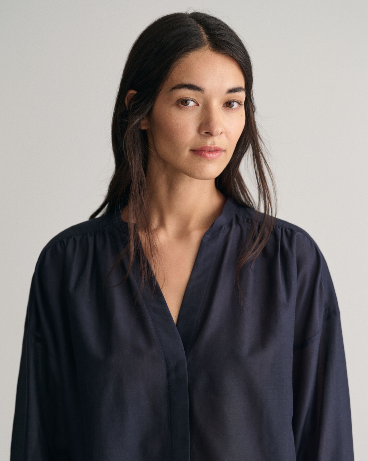 Blouse van katoen en zijde