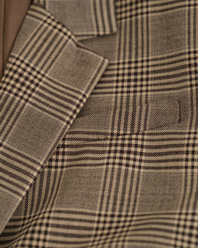 Regular Fit geruite blazer van wolmix