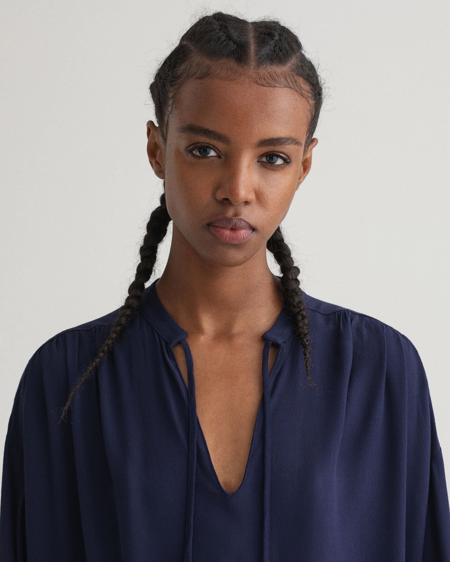 Jurk zonder sluiting met kreukeffect