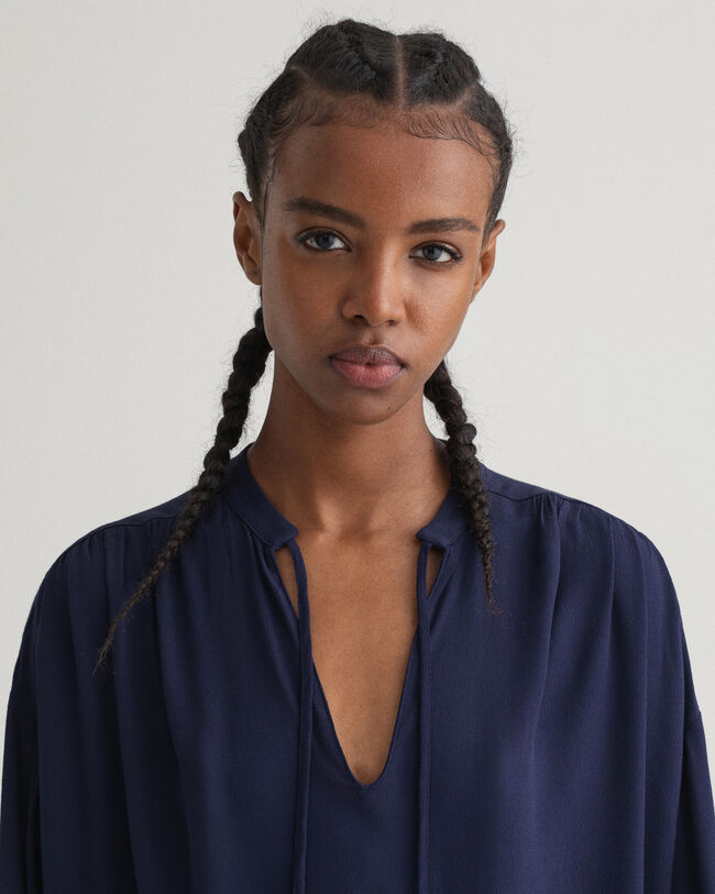 Jurk zonder sluiting met kreukeffect