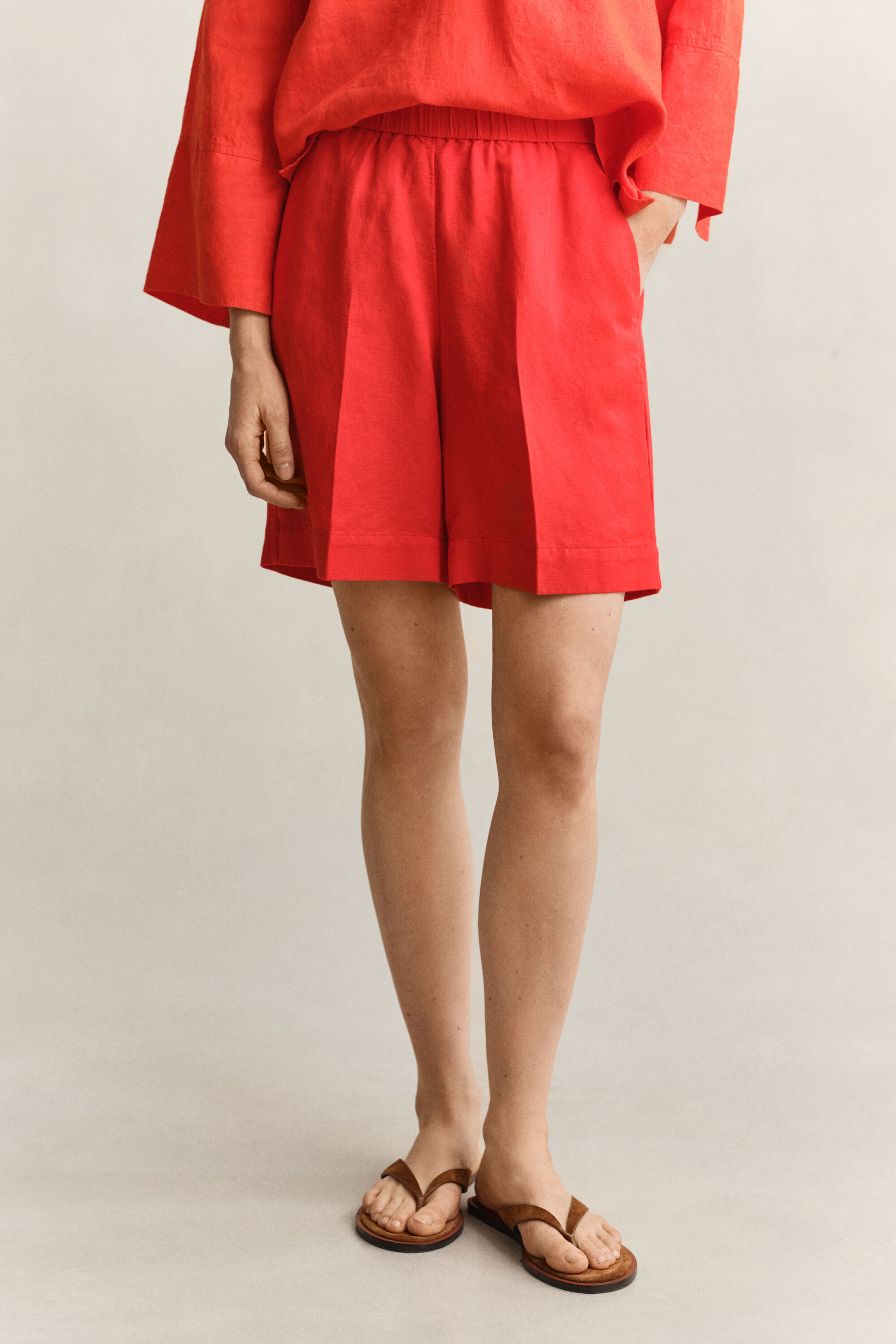 Short en lin mélangé