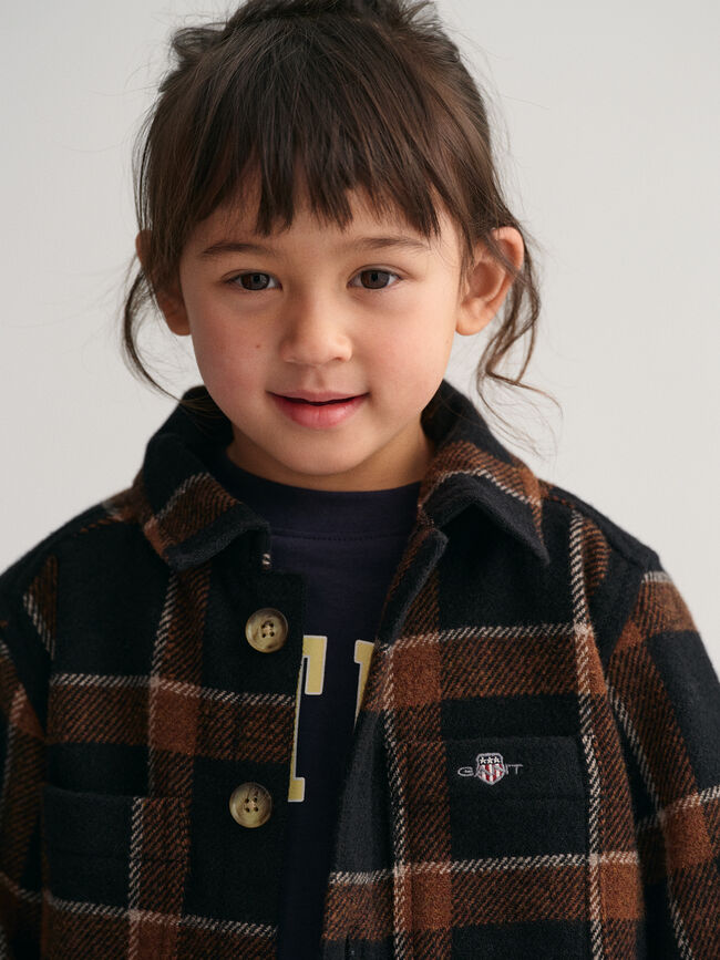 Kids Shield geruit overshirt