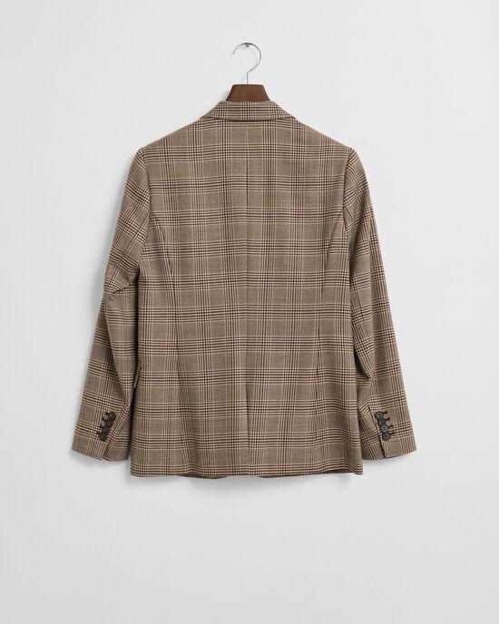 Regular Fit geruite blazer van wolmix