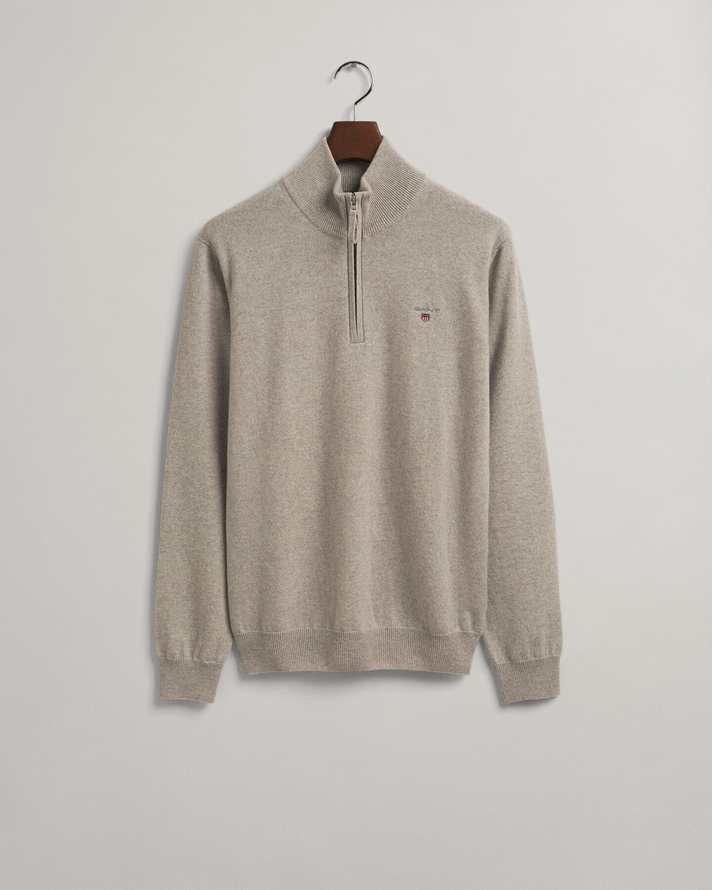 Trui met korte rits van buitengewoon zachte lamswol