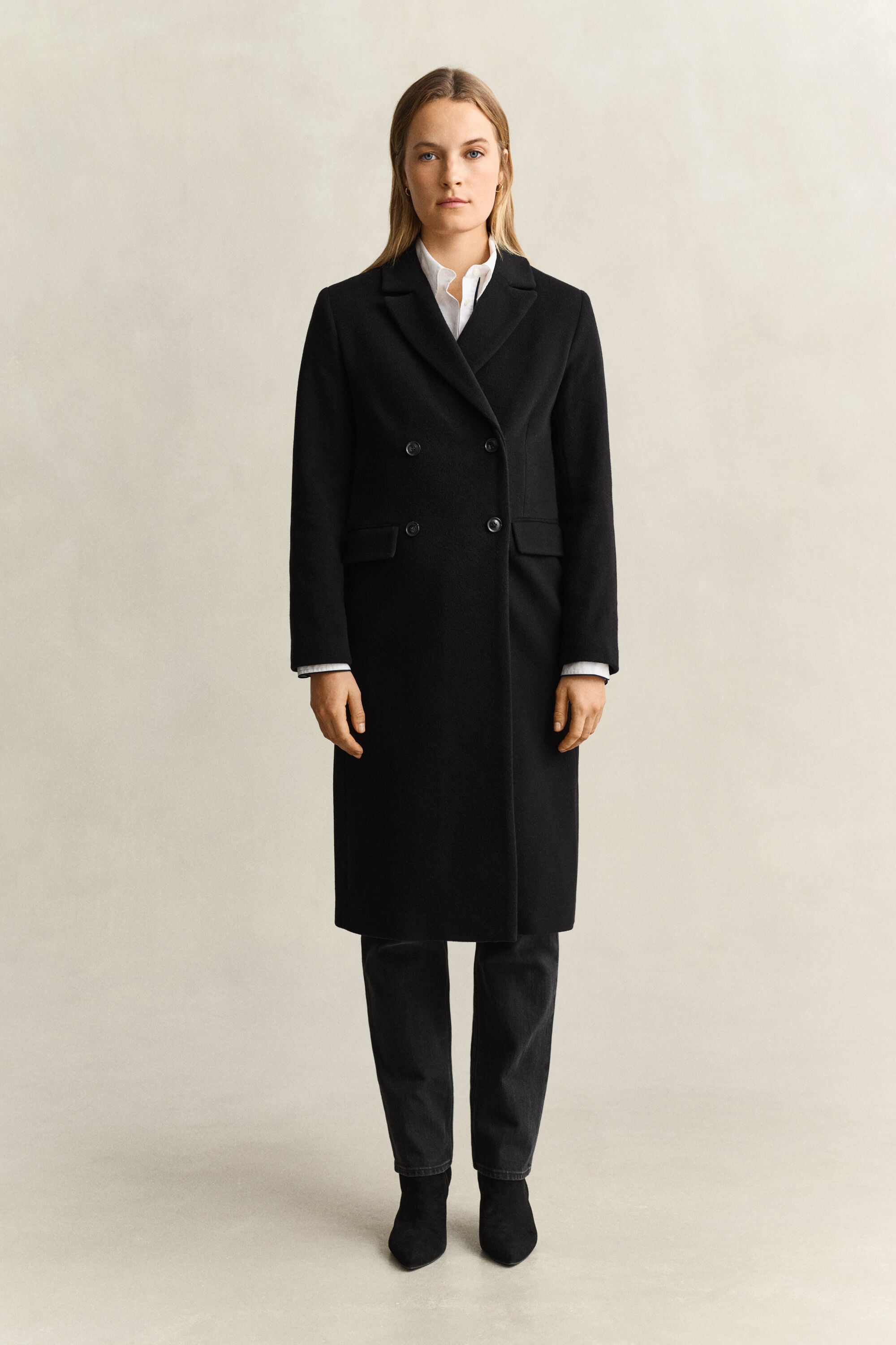 Manteau en laine et cachemire