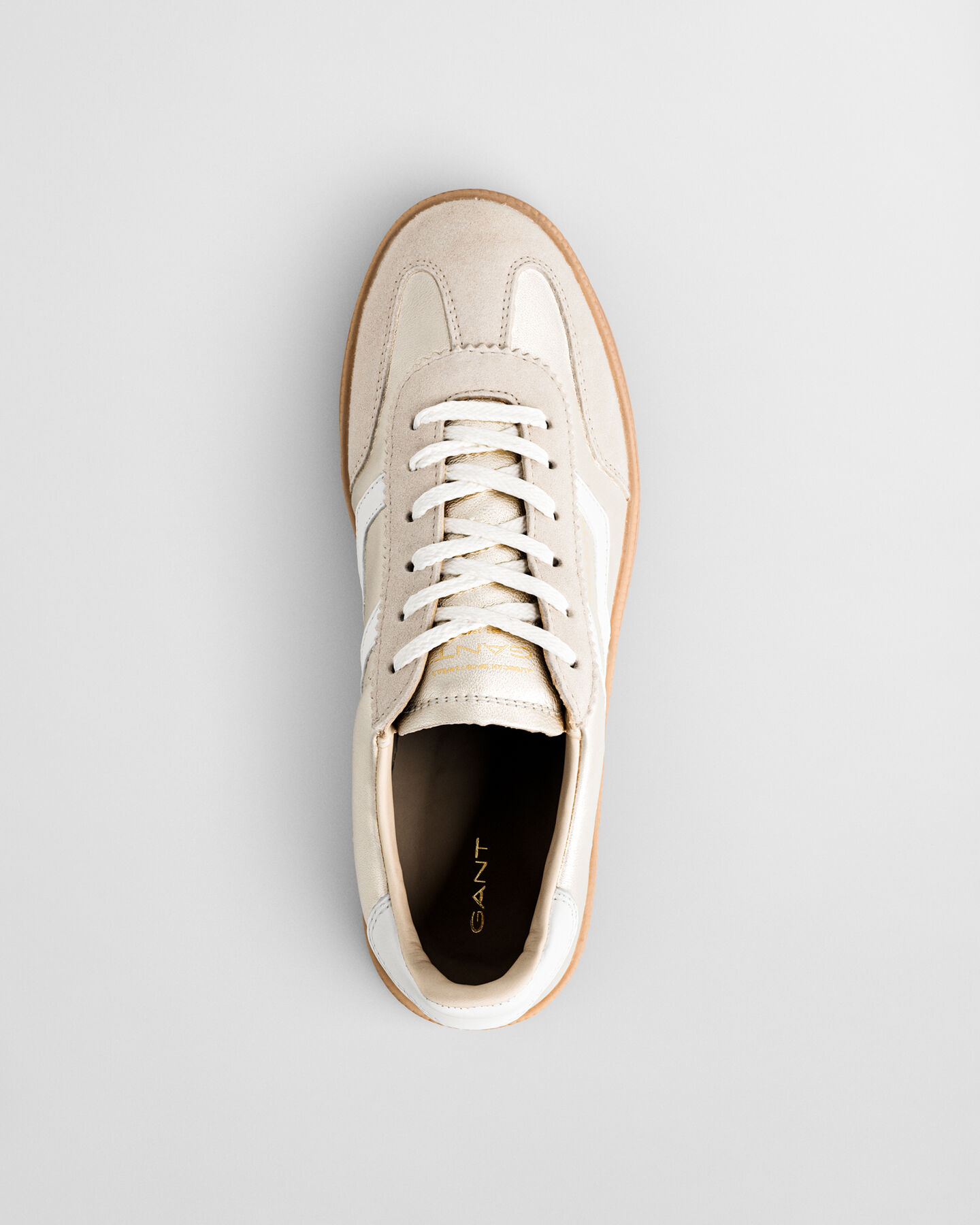 Cuzima metallic sneakers van leer