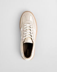 Cuzima metallic sneakers van leer