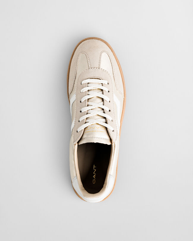 Cuzima metallic sneakers van leer