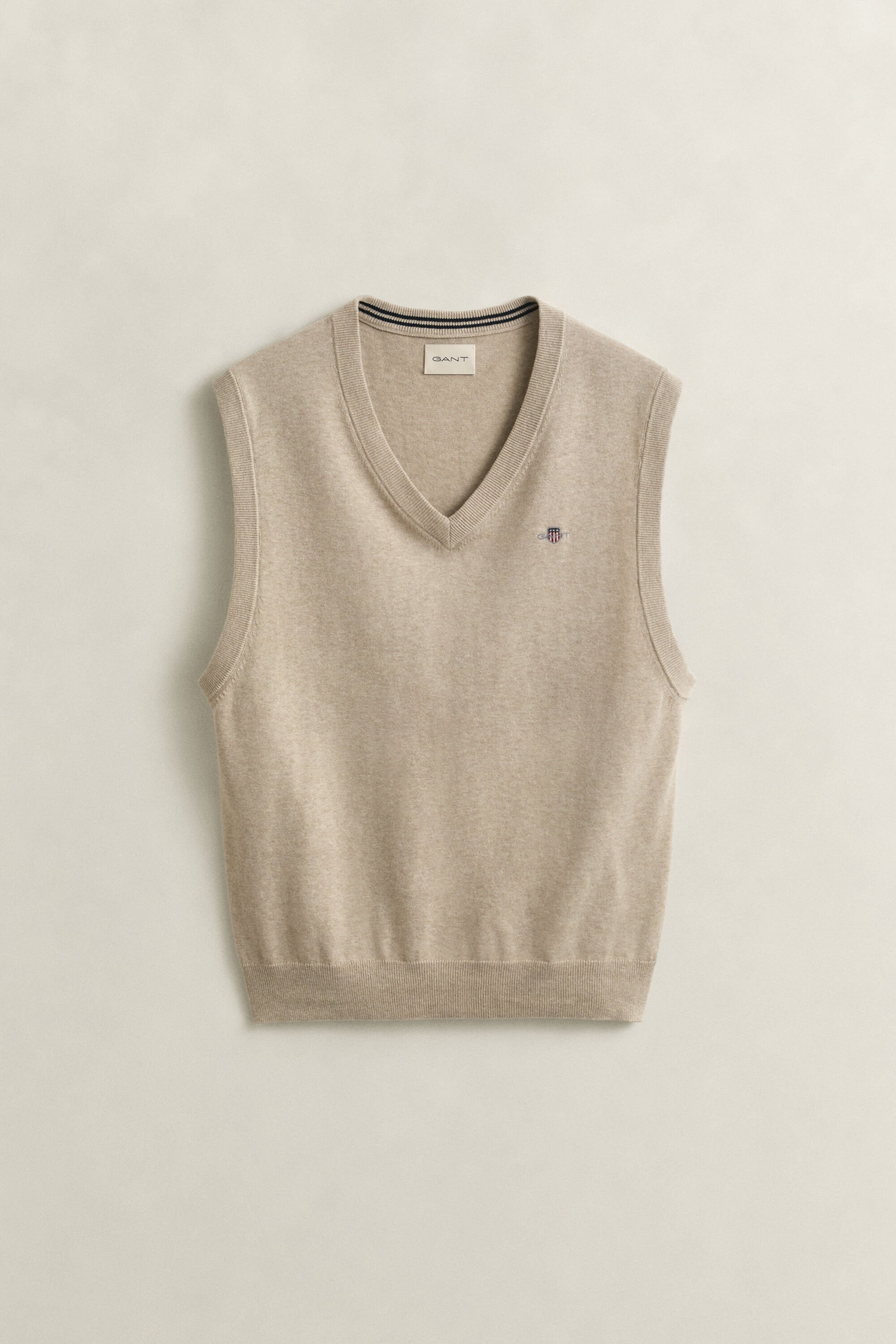 Pull sans manches en coton classique