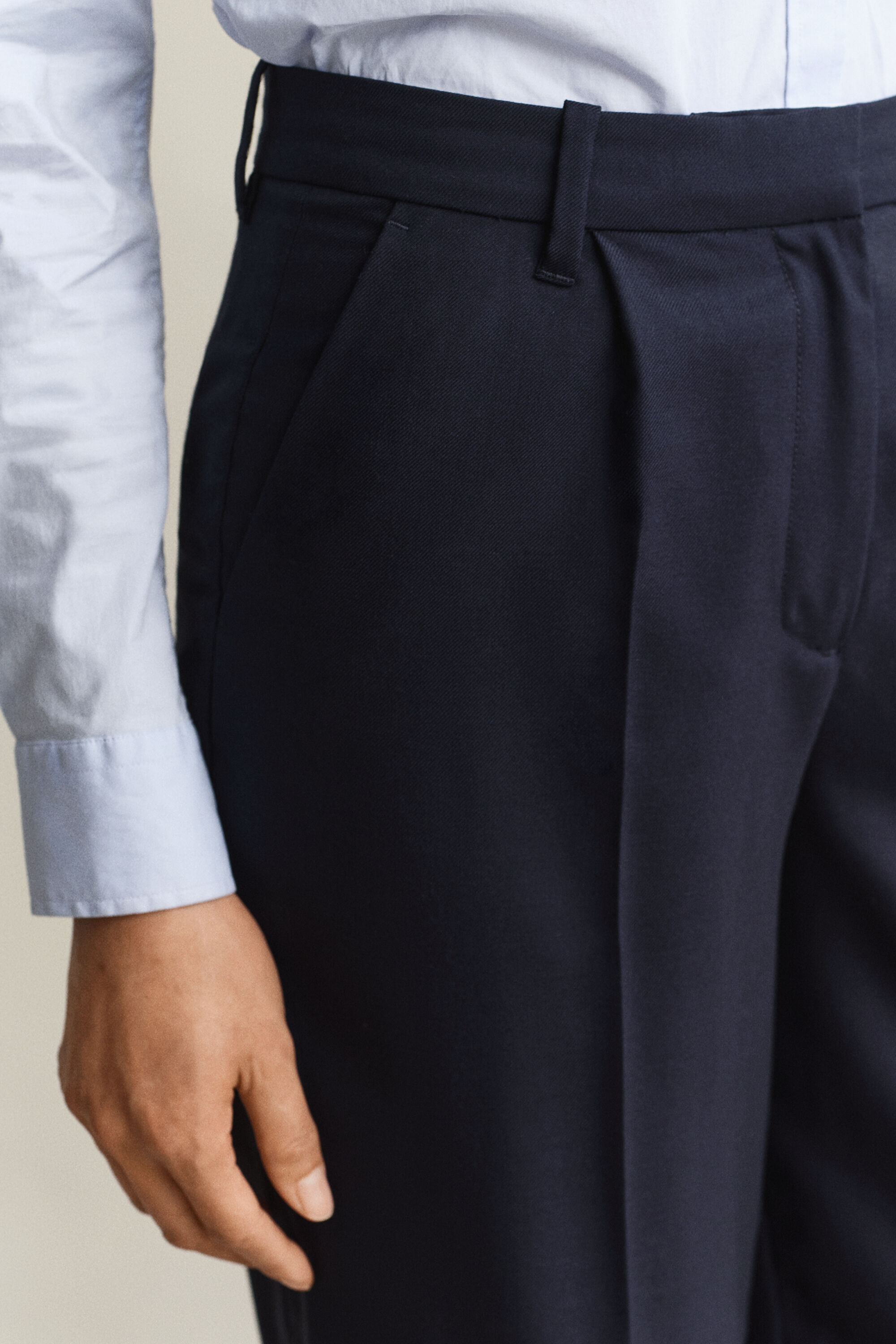 Geklede broek van wolmix